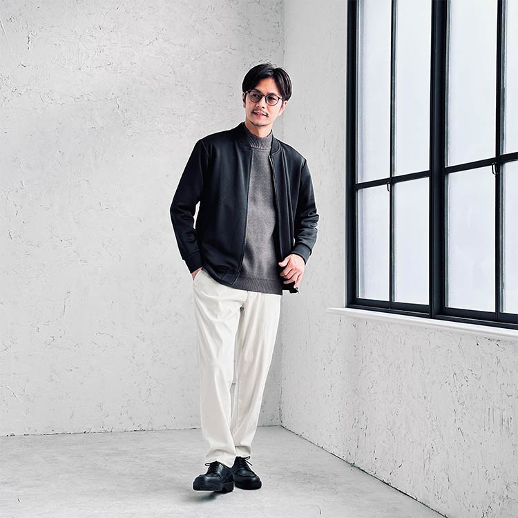 黒ブルゾンを使った最先端メンズコーデ8選