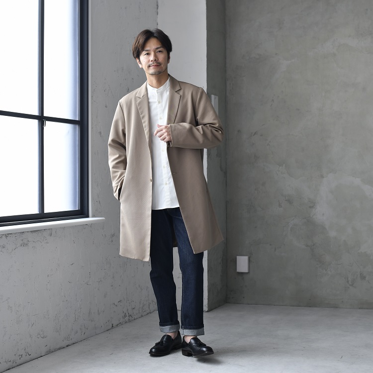 デートに適したメンズコートコーデ