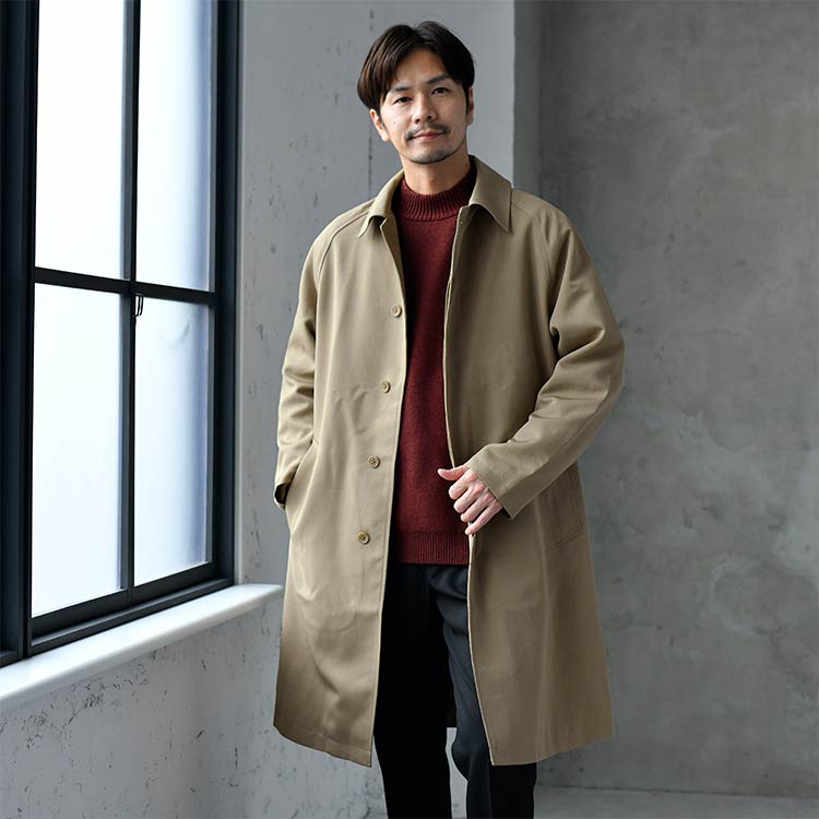 ベージュコートを使ったメンズコーデ