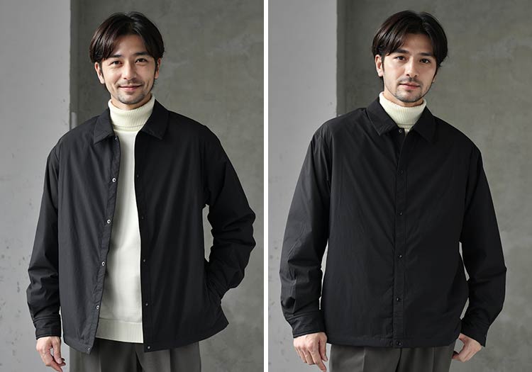 黒のコーチジャケット