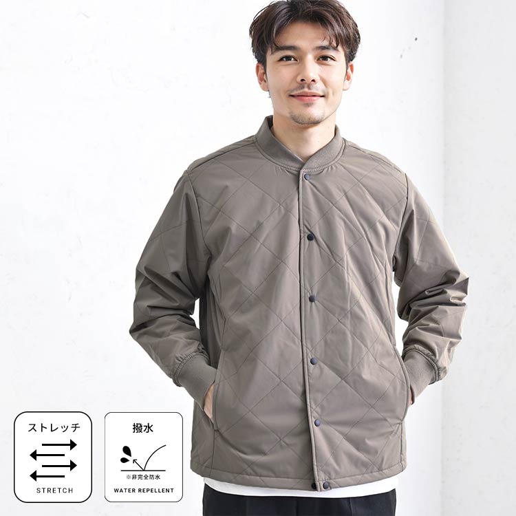 ダイヤキルト中綿リブブルゾン