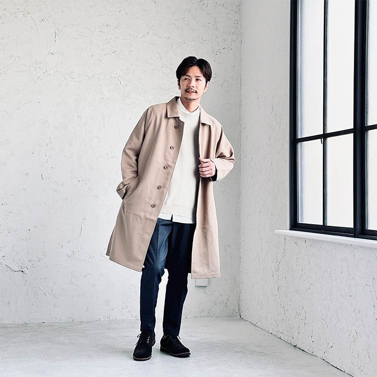 薄いデニムのアイテムを使ったメンズコーデ