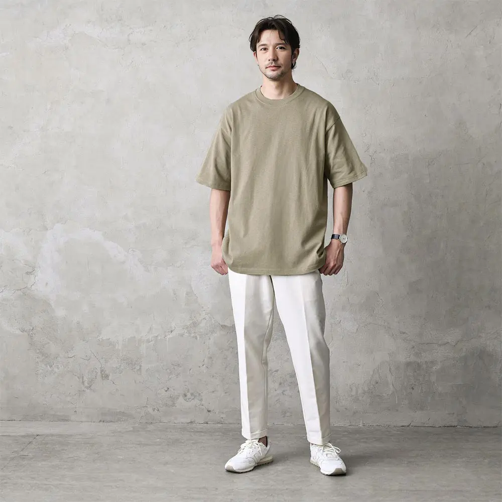 「GENE テーパードパンツ COOL（接触冷感）」コーデ