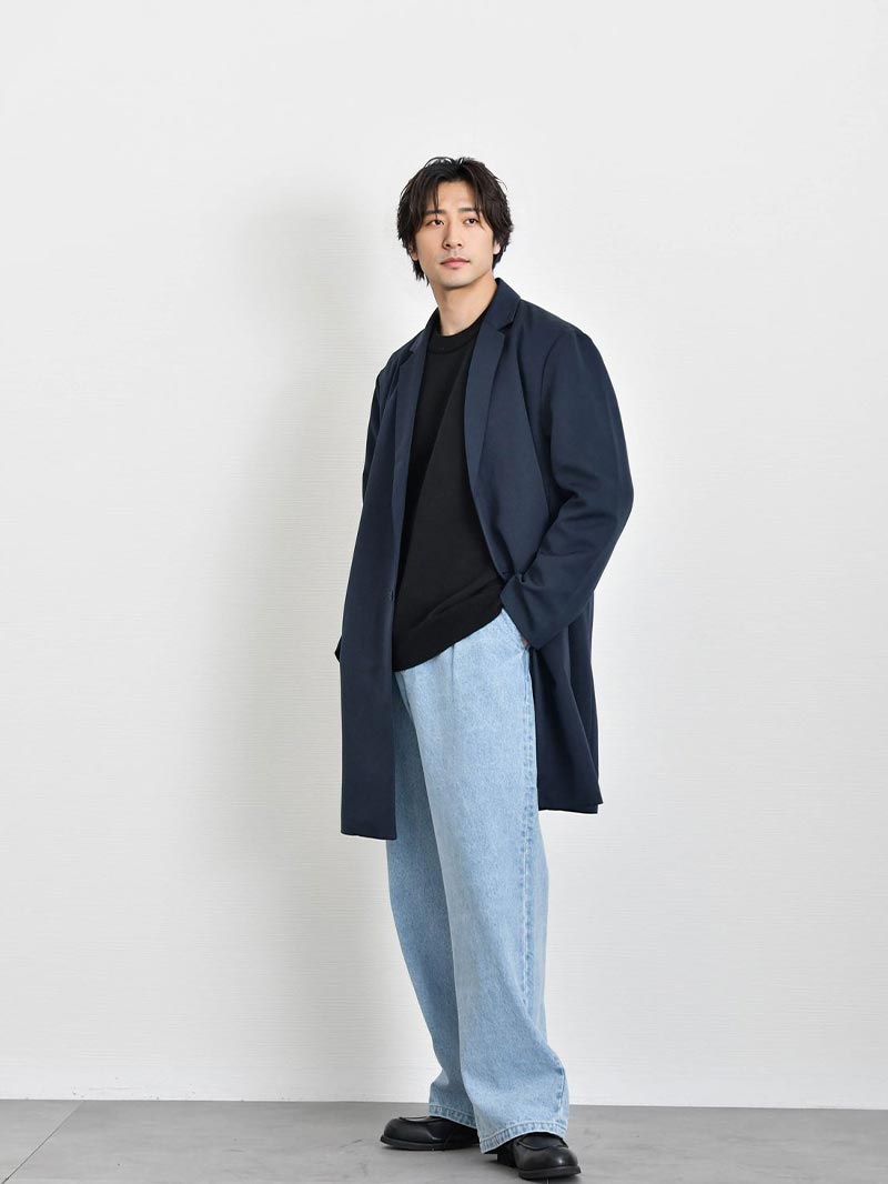 ツイルチェスターコートコーデ