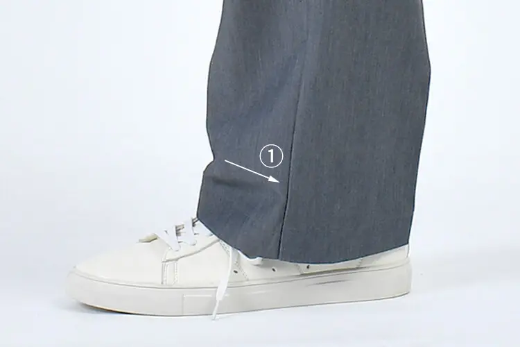 ズボンの裾上げワンクッション丈