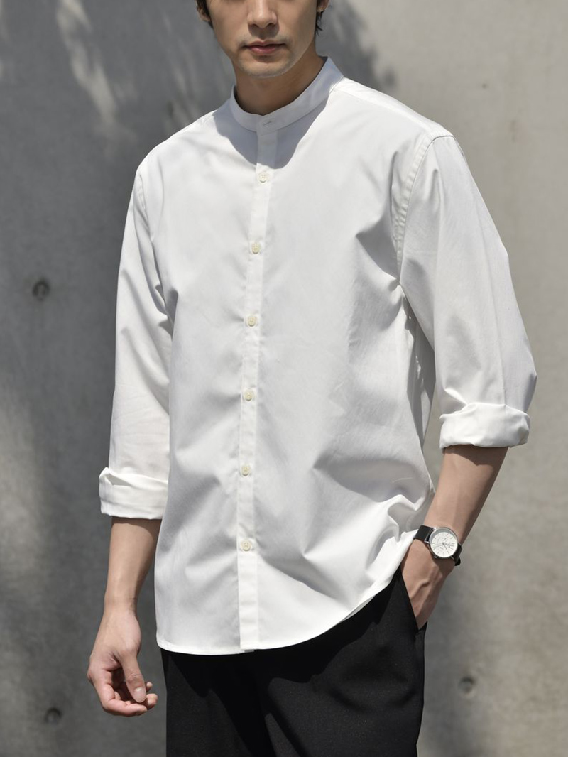 バンドカラーシャツ