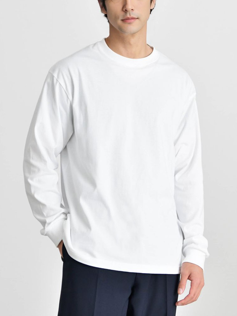 長袖プレミアムコットンTシャツ
