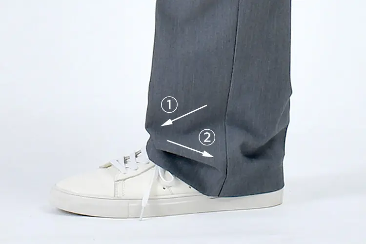 ズボンの裾上げツークッション丈