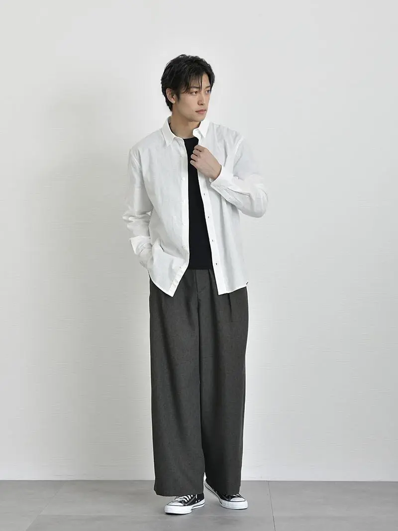シャツ を 羽織る