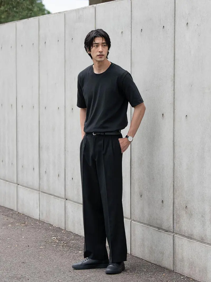 マルボンメンズ 半袖 ブラック シャツとショートパンツセット セットアップ メンズ カジュアル おしゃれ 夏 ルーズ 半袖 T