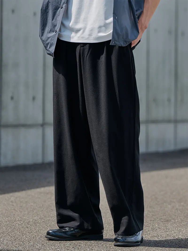 Y's for men コットン ワイドパンツ 黒 4 Y's for men コットン ワイドパンツ 黒 4