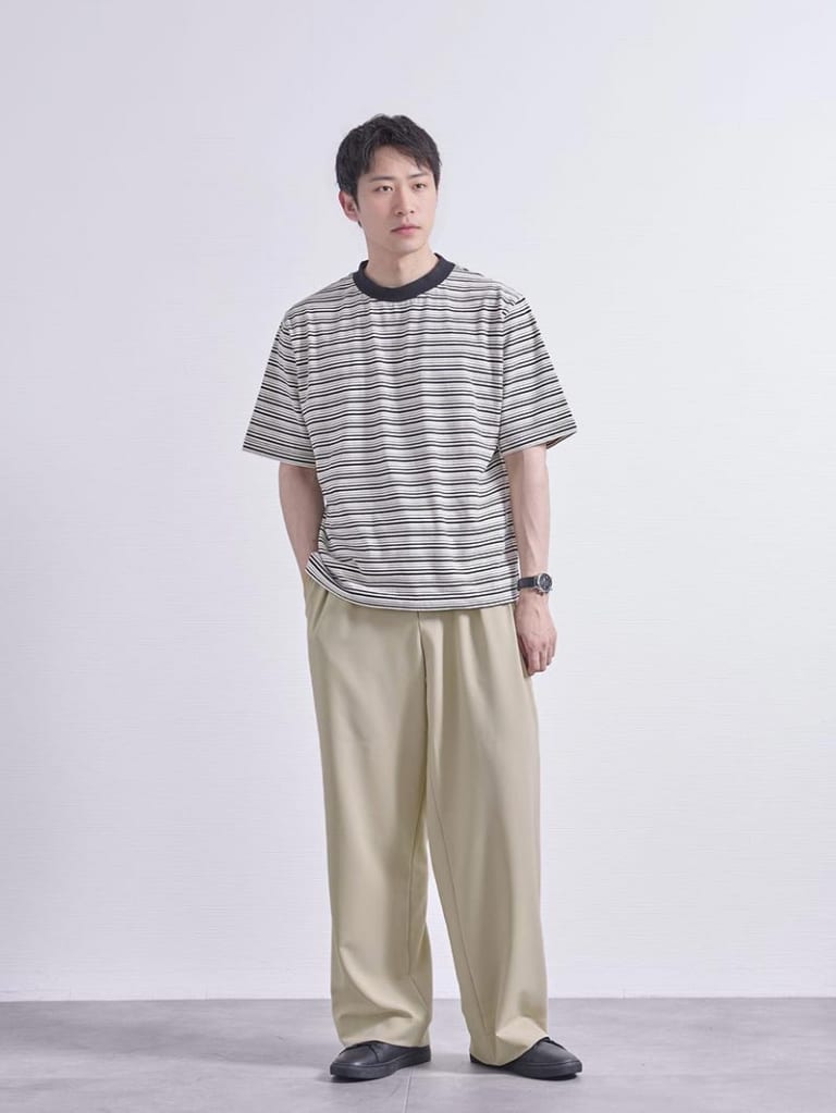 落ち着きベージュで柄を楽しむ