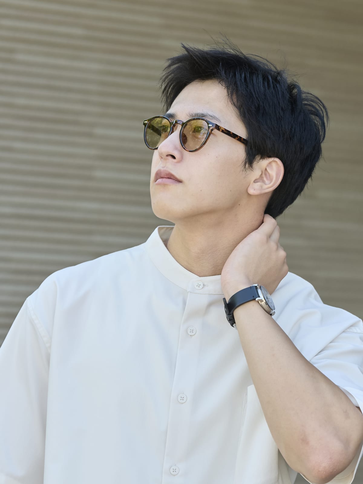 ボストンサングラス 調光レンズ