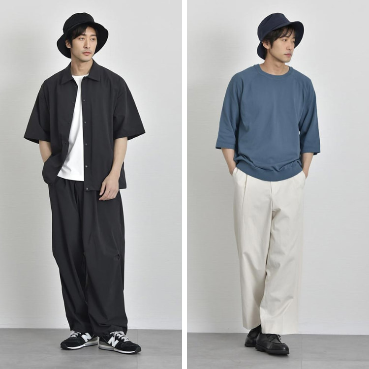 バケットハットを使った夏のメンズコーデ