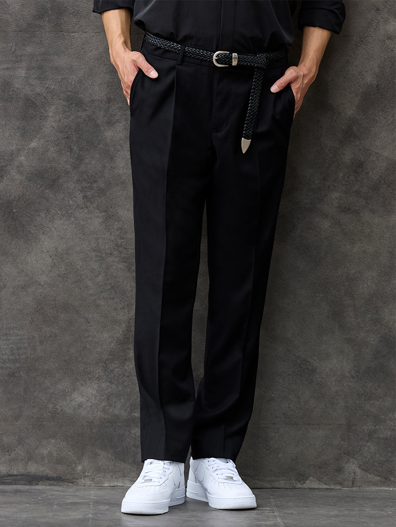 CODEテーパードパンツ ウールブレンド 通年用