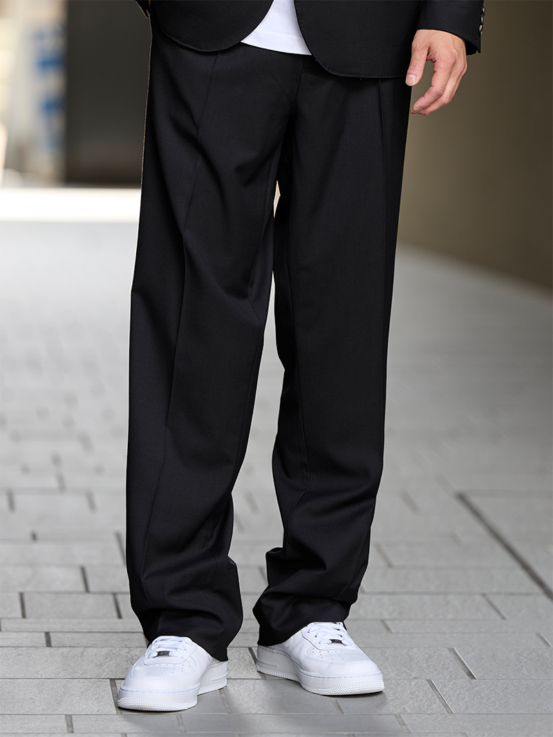 CODEストレートパンツ ウールブレンド 通年用