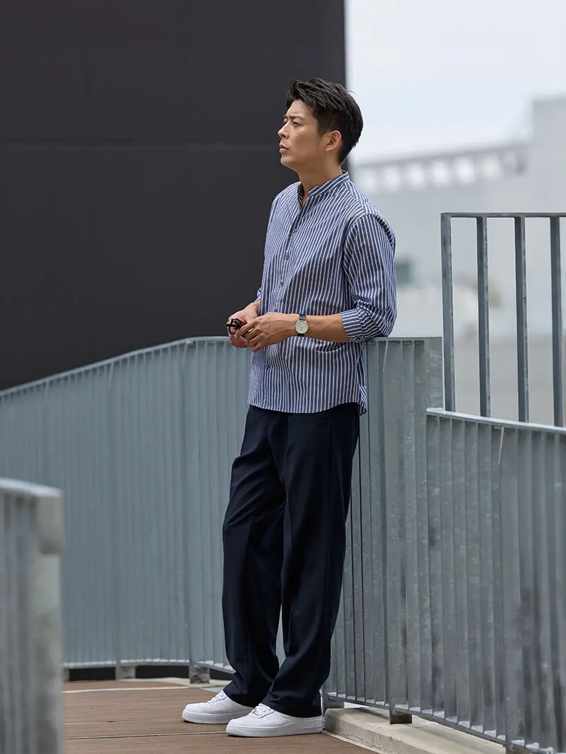 MBスタンダードテーパードスラックス ブラック M MBスタンダード