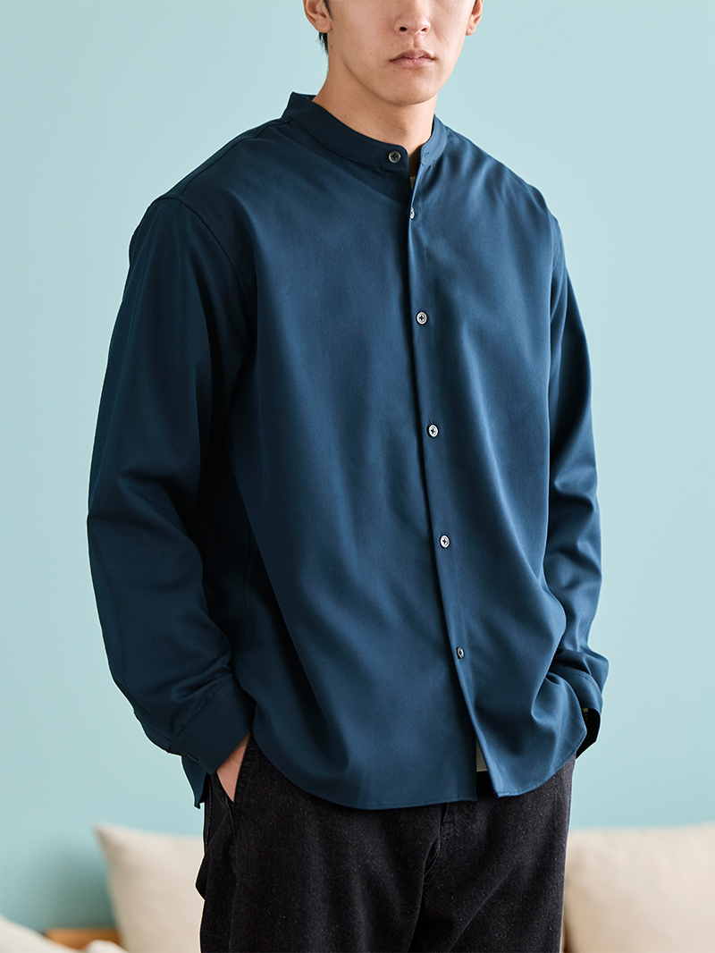 バンドカラーシャツ