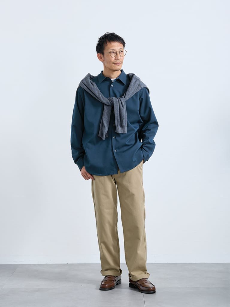 60代メンズのおしゃれチノパンコーデ