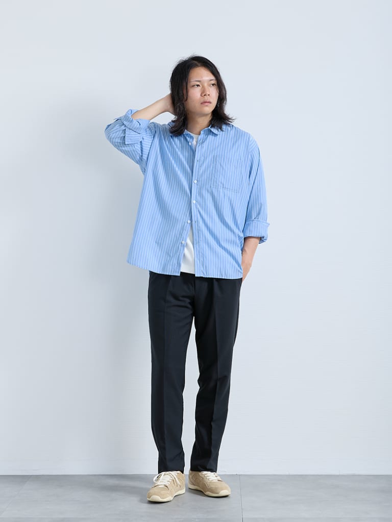 気分を変える爽やかなシャツスタイル