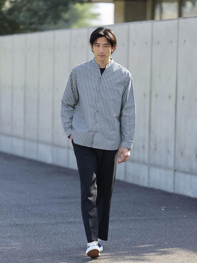 ストライプで差をつけるオフィカジコーデ