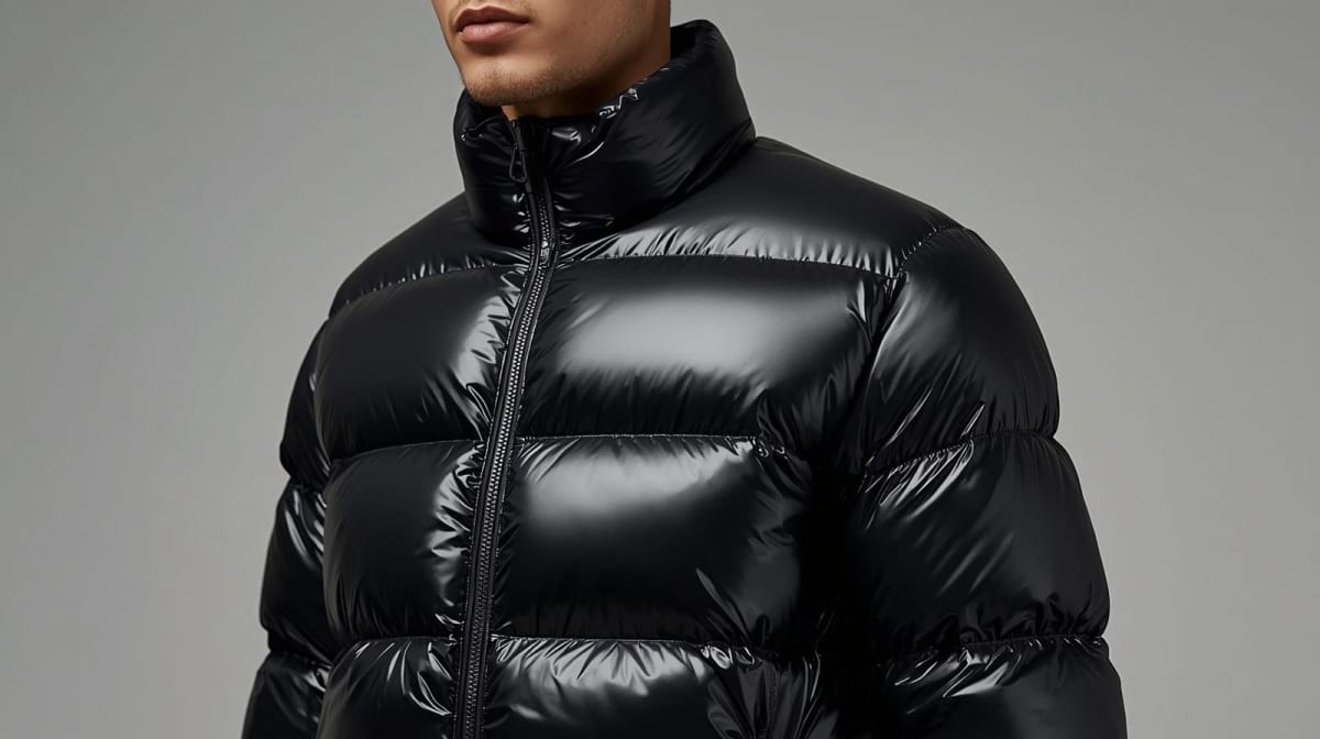 光沢感のあるダウンジャケット