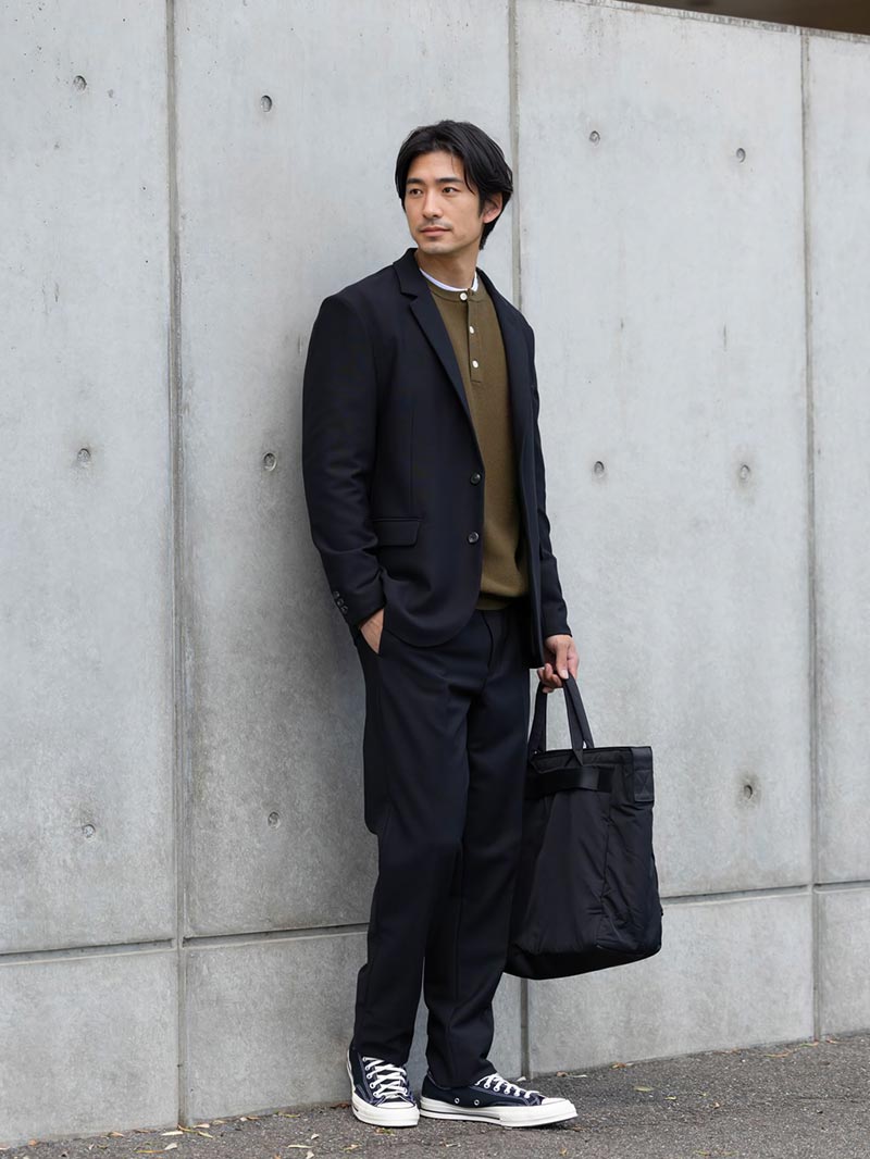 ベーシックスタイルにアクセントを