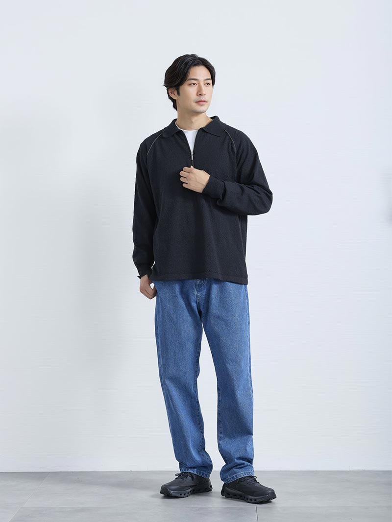 ジップニットで抜け感