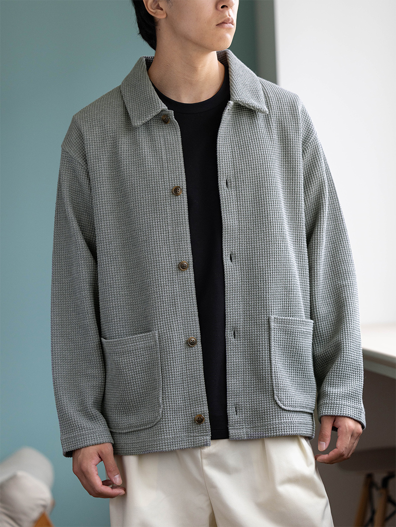 ワッフルカーディガン