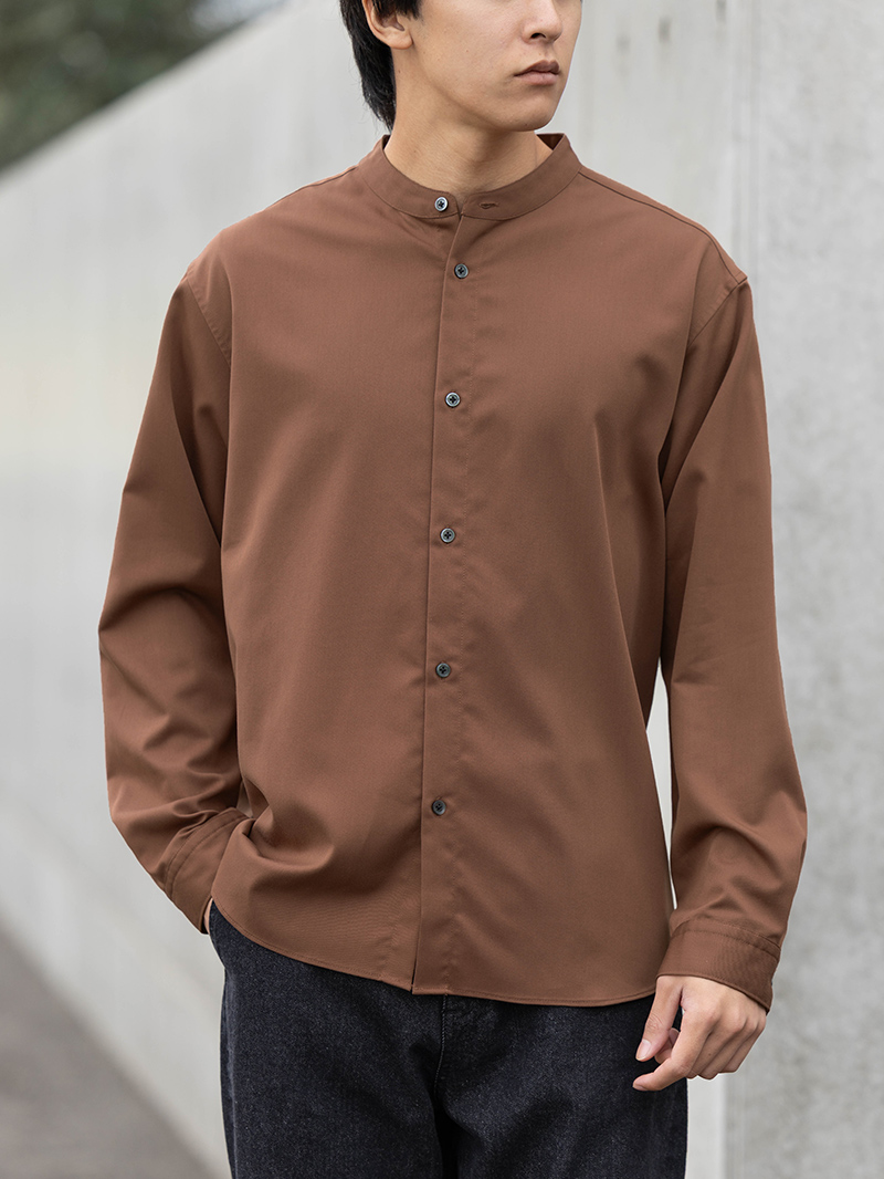 バンドカラーシャツ