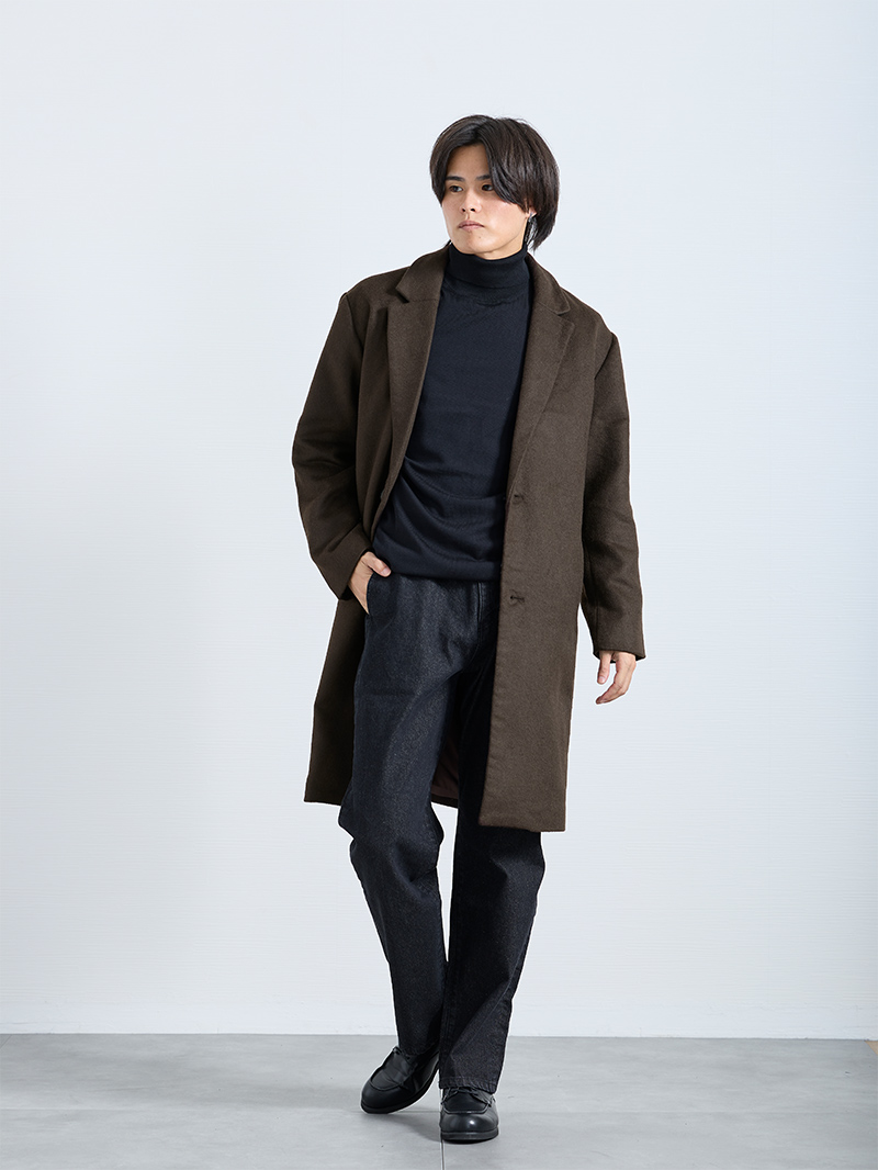 ブラウンアウターで大人のこなれスタイルに