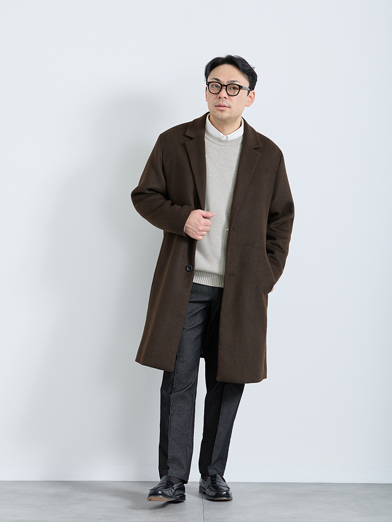 きちんと見えする冬のレイヤードスタイル