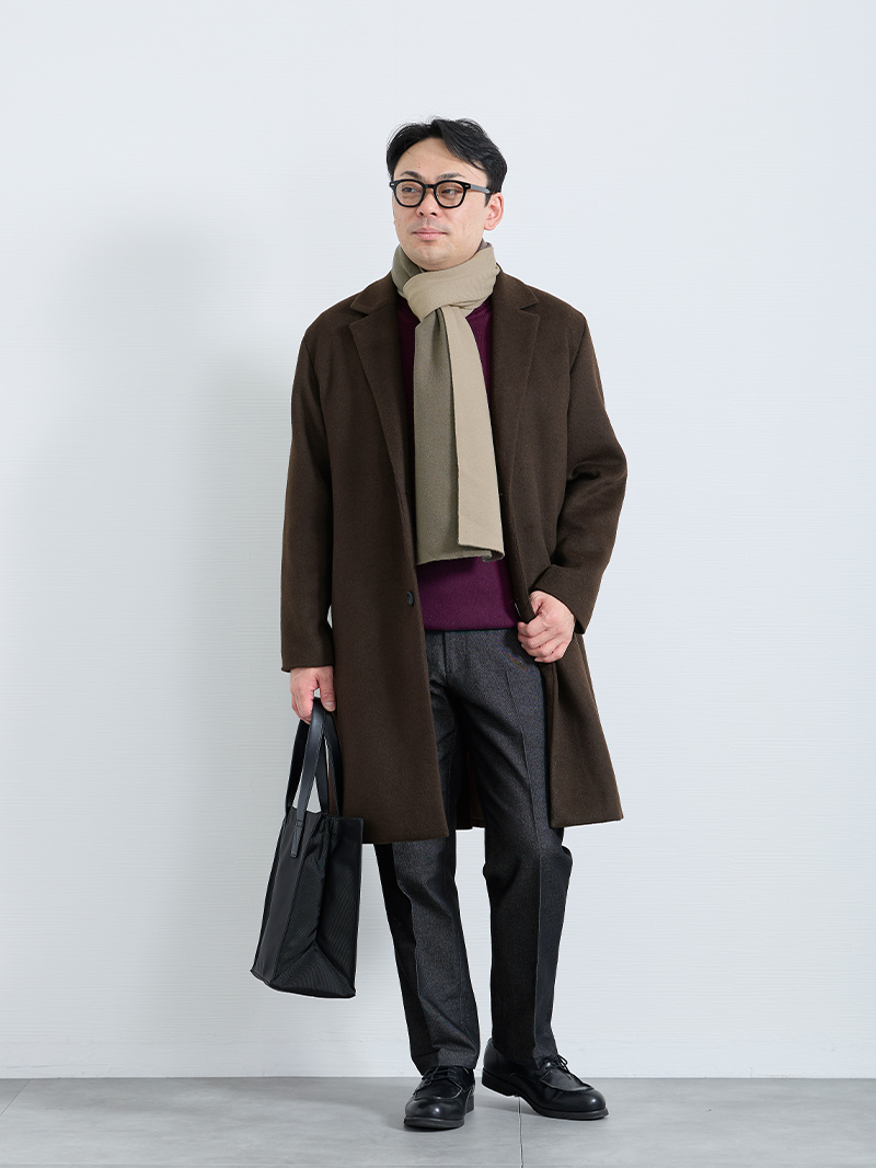 バーガンディを気軽に楽しむ冬コーデ