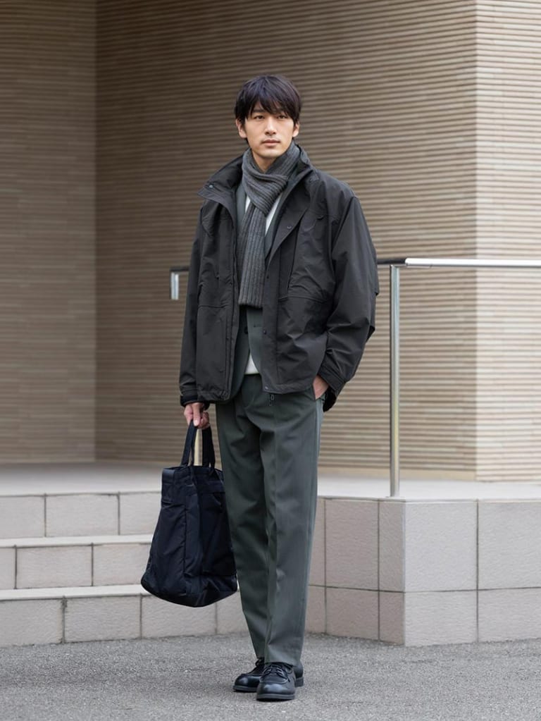 オフィスでも活躍する機能派アウター
