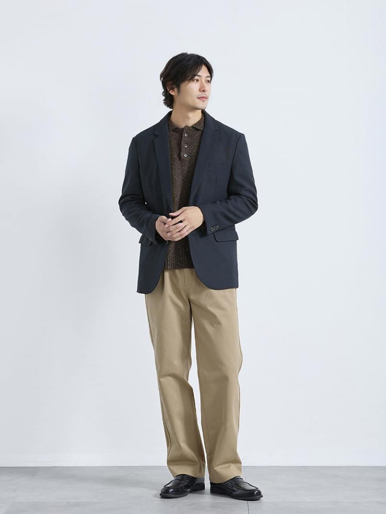 ジャケパンのトラッドな着こなし