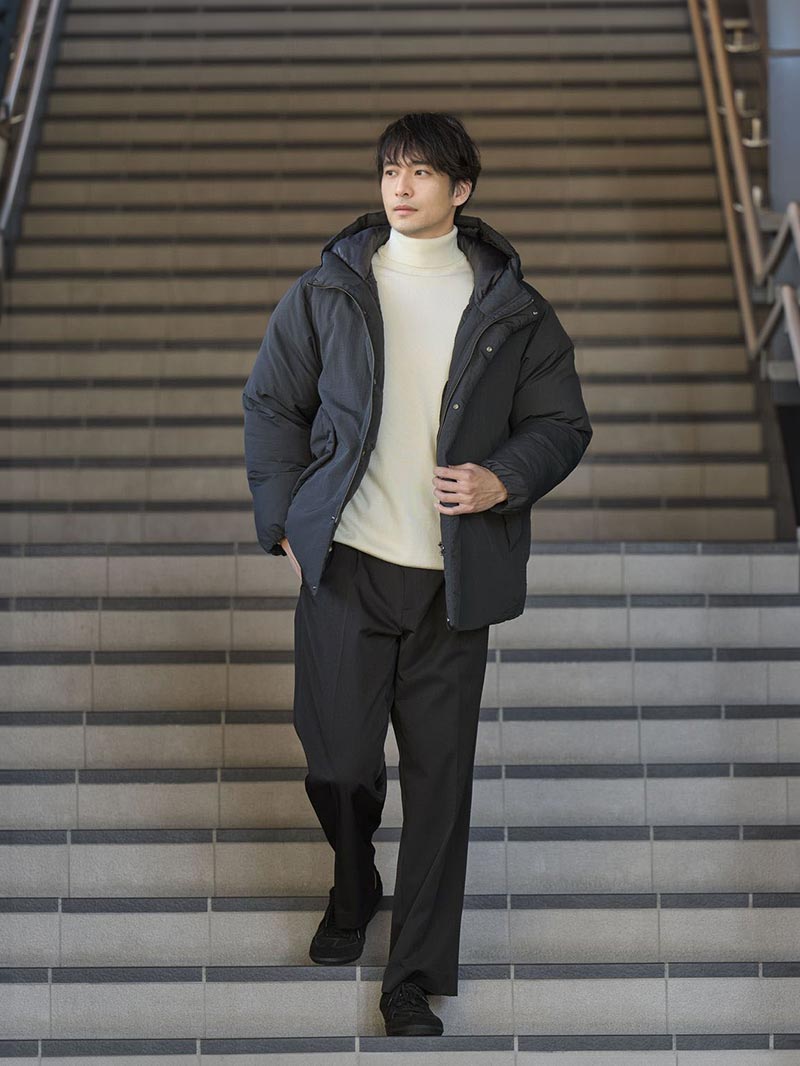 機能派アウターで作る休日コーデ