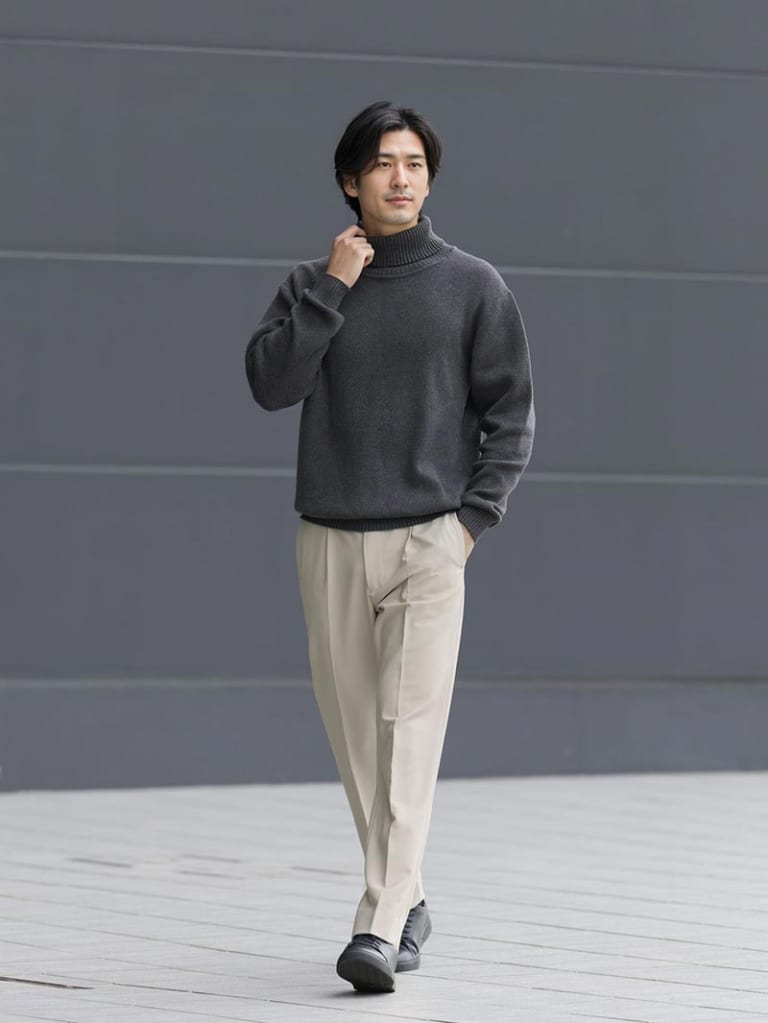 力の抜けた大人の上品カジュアル
