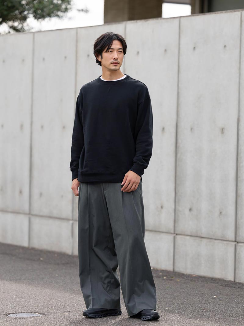 ハイゲージ長袖カットソーコーデ