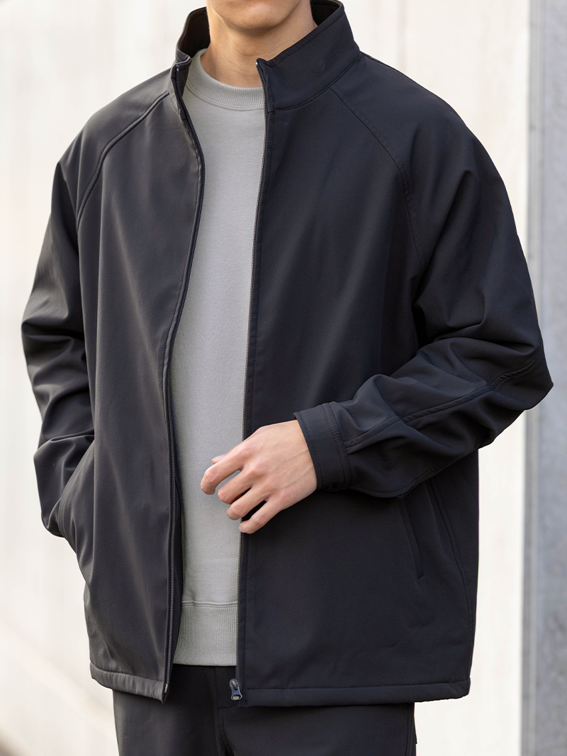 裏起毛ジップアップブルゾン