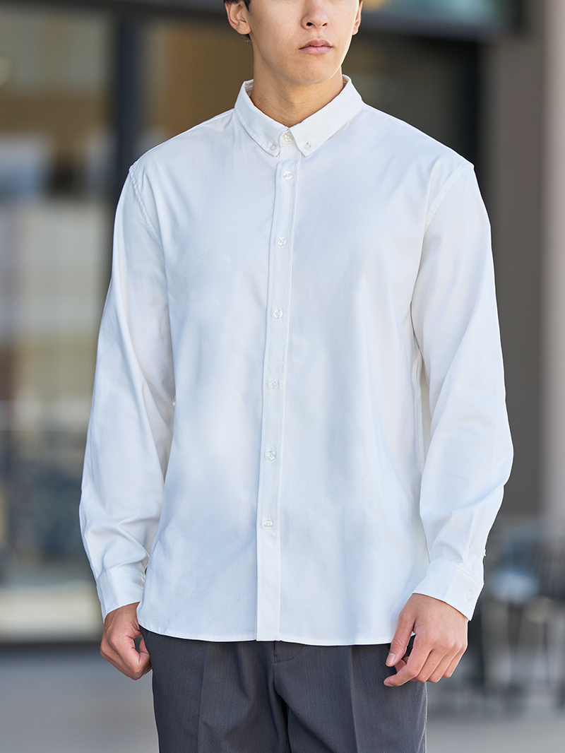 ドレスライクボタンダウンシャツ