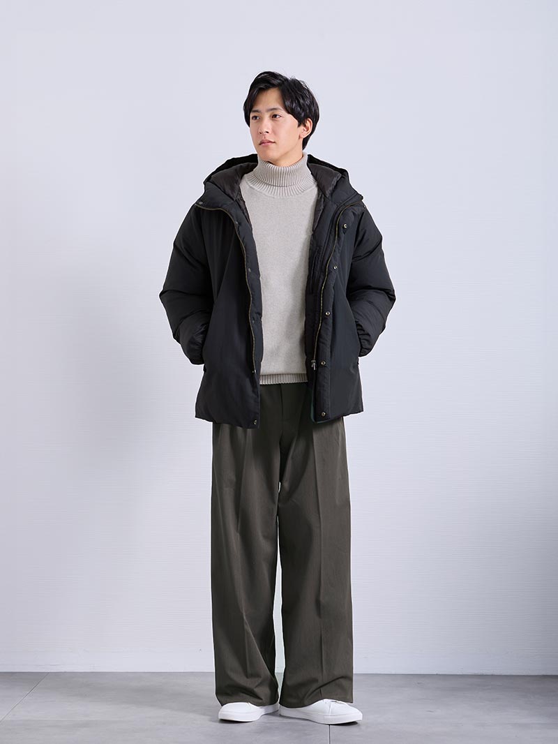 リップストップ中綿ジャケットコーデ