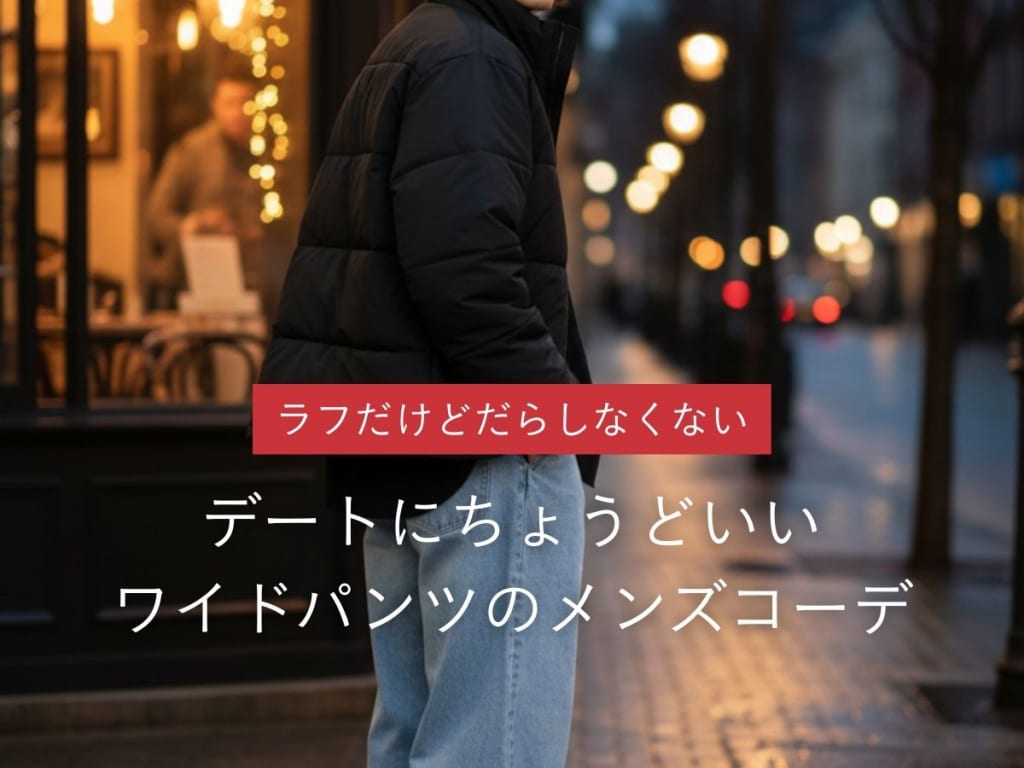 ワイドパンツで魅せるメンズのデートコーデ完全ガイド！女性ウケの良い着こなしをご紹介