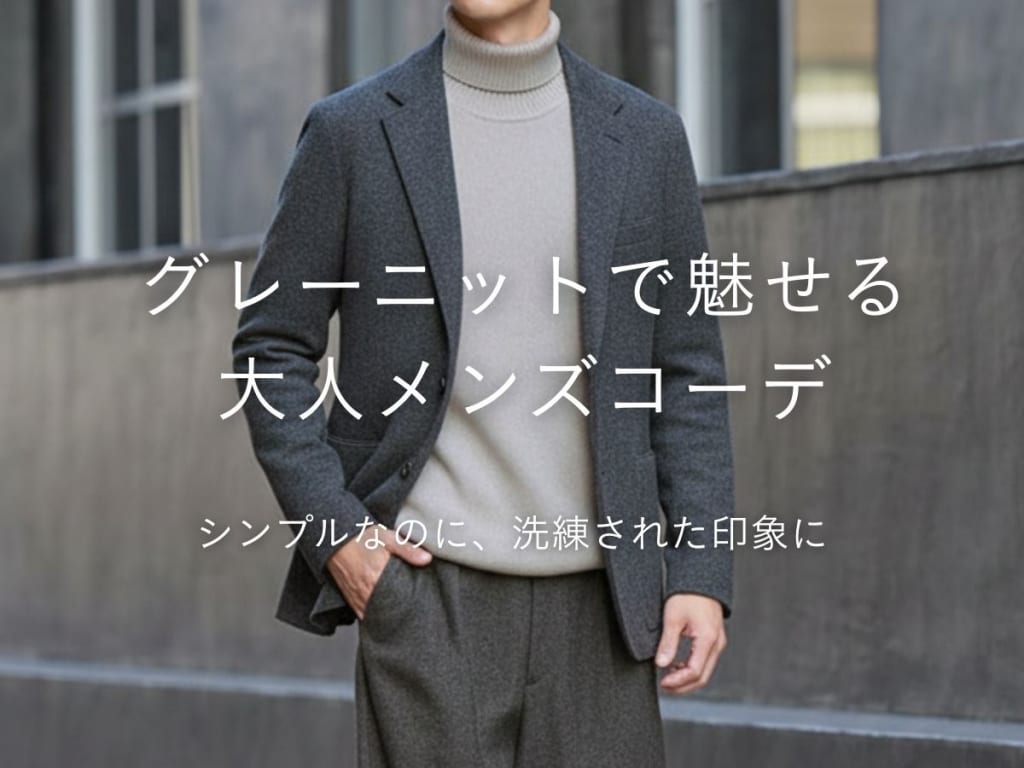 “グレーニット”のメンズコーデをおしゃれに魅せる着こなし術6選