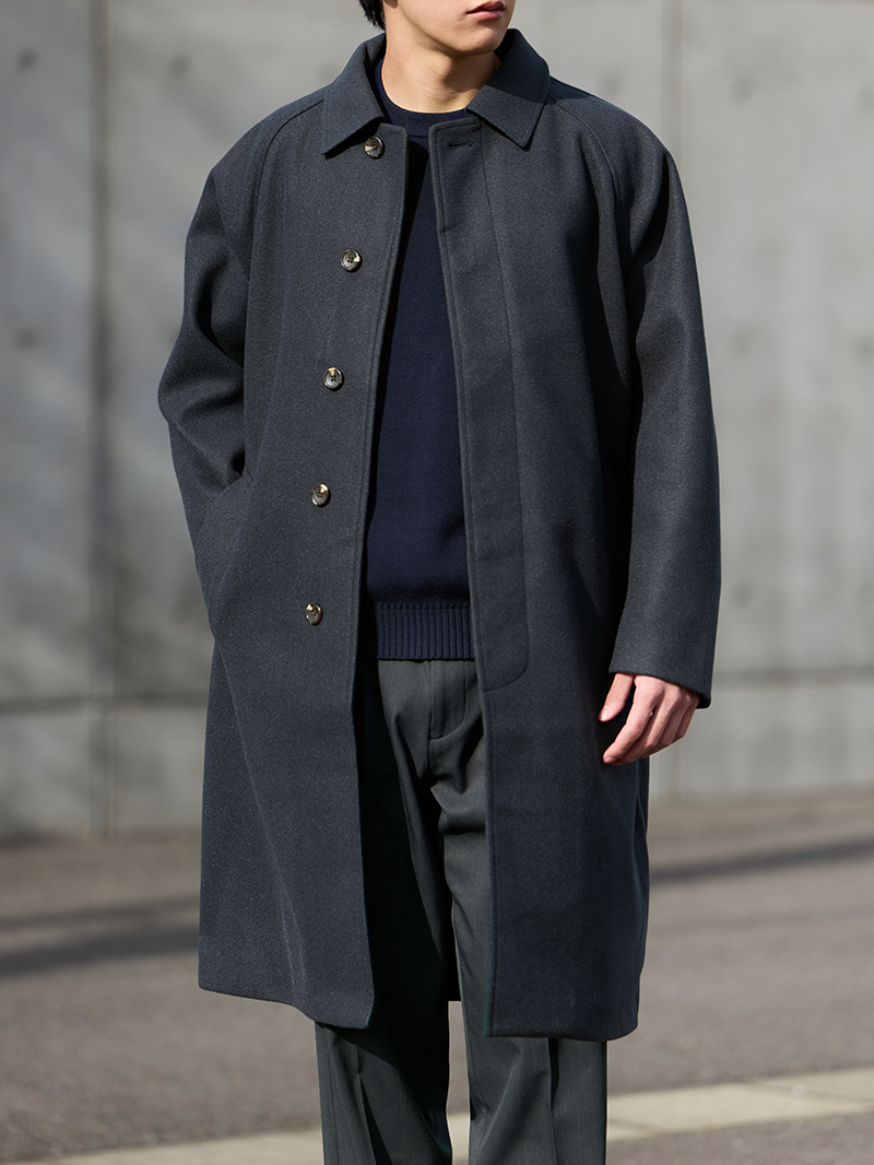 ビッグシルエットステンカラーロングコート