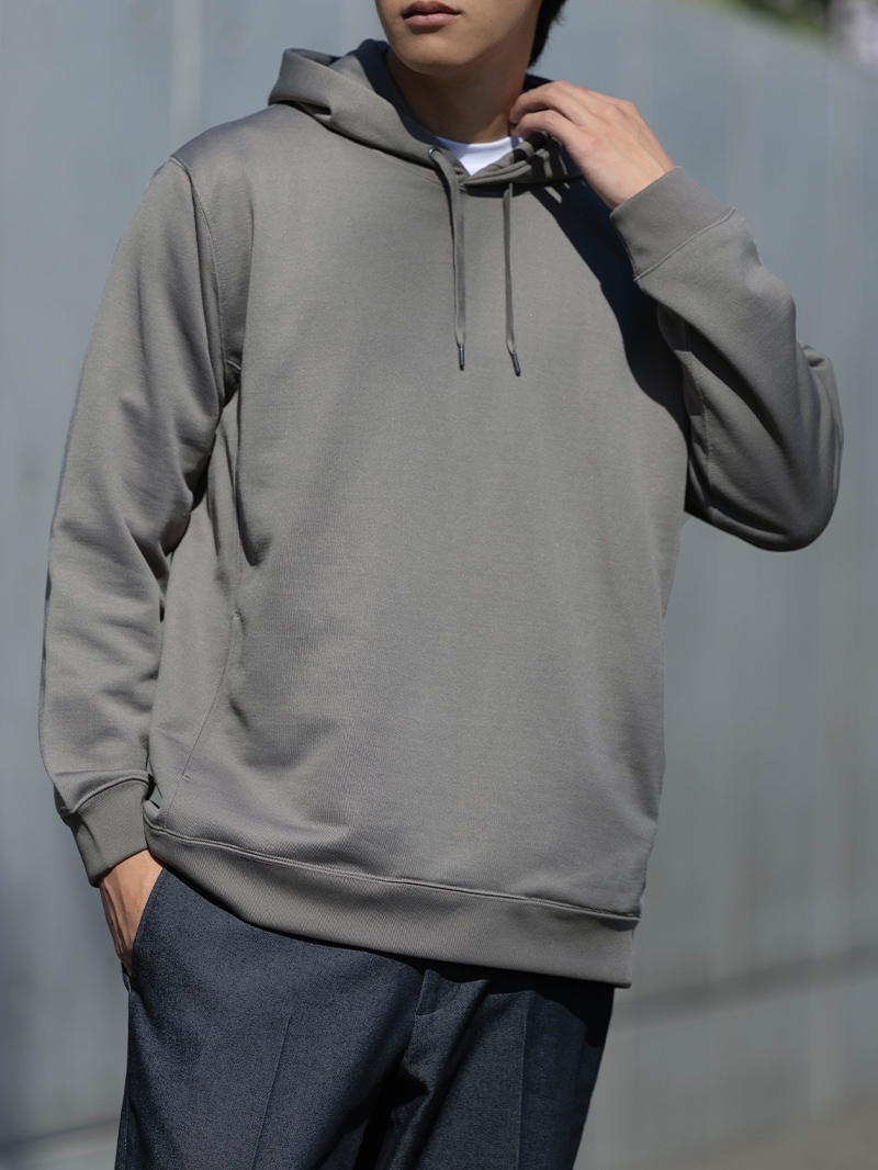 ポリコットンドレスプルパーカー