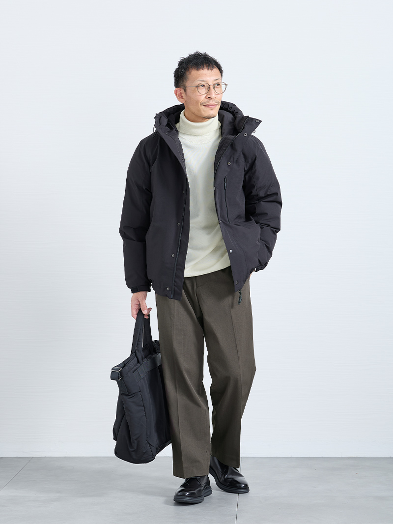 低身長さんの正解！ダウンは「開けて」着る