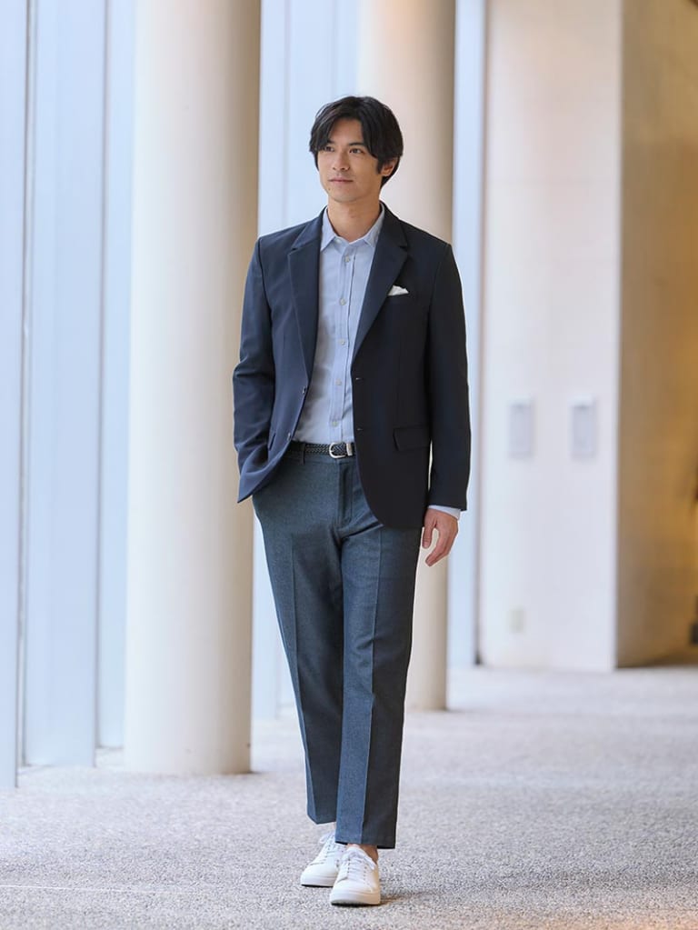 会社デニムコーデのお手本スタイル