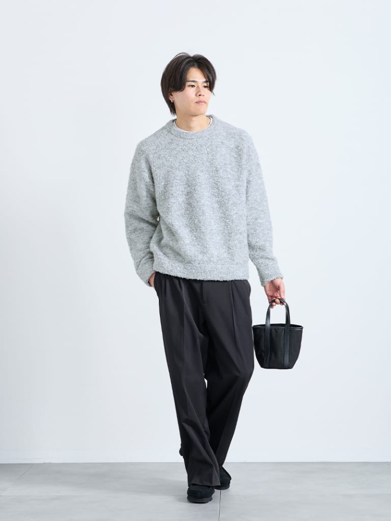 ブークレニットで作るリラックスコーデ