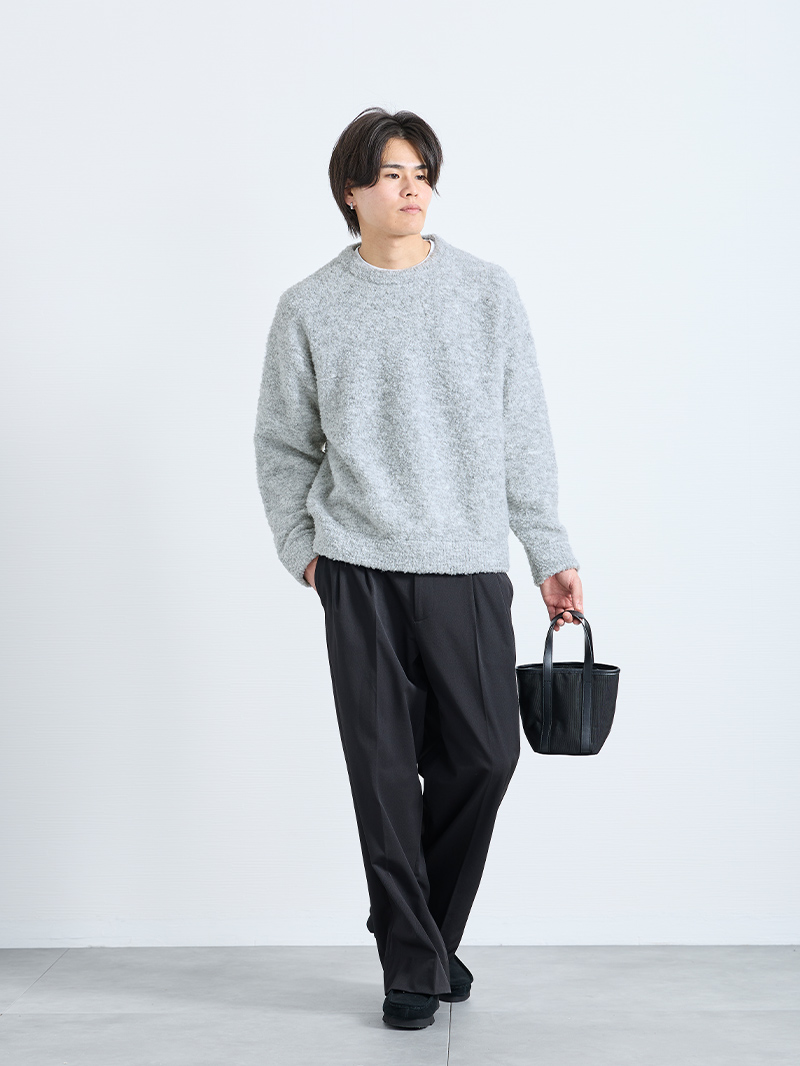 ブークレニットで作るリラックスコーデ