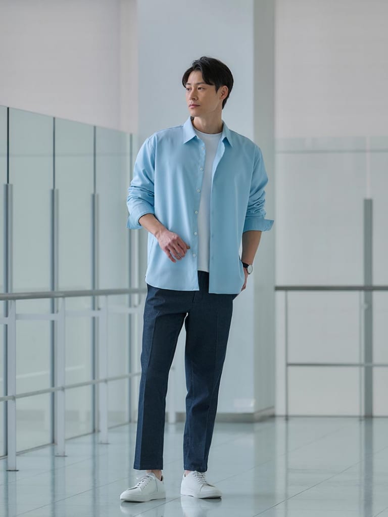 着こなしでスタメン服にアクセント
